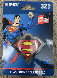 Superman DC Comics 32GB USB Flash Drive Keychain ~ Collectible New Sealed
