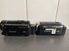 2 Canon LEGRIA HF Full HD Camcorder 32x Optical Zoom with 2 Batteries PARTS