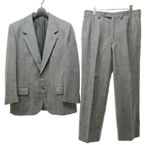 Brioni Jacket Pants Setup Suit Men's Fully lined 50 C Size Ash Gray Vintage