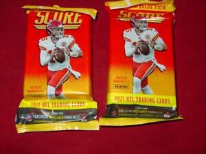 (2) 2021 Panini SCORE NFL Football Cello Fat Packs (SEALED) 80 Cards RC's Galore