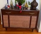 Mid Century Modern RECORD PLAYER COFFEE TABLE cabinet stereo vintage console 60s