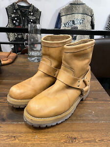Durango Harness Tan Leather Pull On Motorcycle Boot Men's Size 12E Hardly worn!
