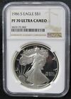 1986-S SILVER AMERICAN EAGLE PROOF NGC PF70 ULTRA CAMEO