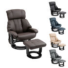 Massage Recliner Chair with Ottoman, 360° Swivel Recliner and Footstool
