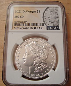 New Listing2021 Morgan D Silver Dollar NGC MS69