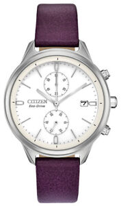 Citizen Eco-Drive Women's Chandler Chronograph Leather Watch 39mm FB2000-11A