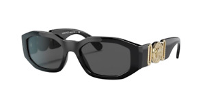 VERSACE VE4361 GB1/87 Medusa Biggie Black Gold Grey Lens Sunglasses Authentic