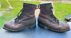 Frye Lace Up MEN'S BROWN LEATHER  Combat STYLE Boots SIZE 10.5 M