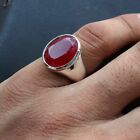 Garnet Men's Ring 925 Sterling Silver Band Handmade jewelry Ring All Size AK54