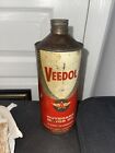 Vintage Veedol Outboard Motor Oil 1 Quart Empty Cone Top Can