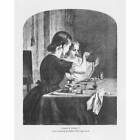 CHARLES WEST COPE Baby's Turn ! - Antique Print 1880