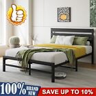 New ListingFull Size Platform Bed Frame with Wooden Headboard, Under Bed Storage, Non-Slip