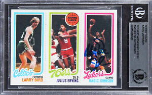 Lakers Magic Johnson Authentic Signed 1980 Rookie Reprint #139 Card BAS Slabbed