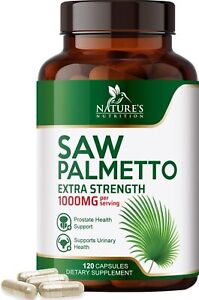 Saw Palmetto 1000mg - Premium Prostate Health Support Supplement for Men