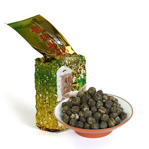 GOARTEA 250g Premium Jasmine Dragon Pearl Loose Leaf Chinese Green Tea Hand Roll