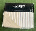 Ralph Lauren 3-Piece QUEEN Duvet Cover Set HEATH Stripe HEMP MSRP $385