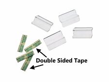 Acrylic Z-Bar Slatwall Attachments with Double-sided Tape (Lot of 100)