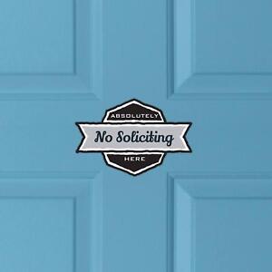Absolutely No Soliciting Here Sign | No Solicitation Sign, Front Door Sign