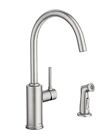 Moen 87702SRS Sombra Single Handle Kitchen Faucet With Side Sprayer - Stainless