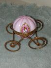 New ListingLimoges France Peint Main Pink Cinderella CARRIAGE w/ Glass Slipper Trinket Box