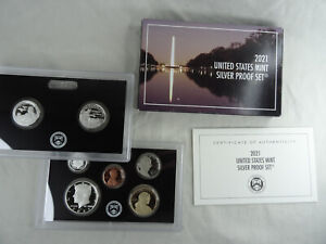2021-S US Mint Silver Proof Set with COA & Box 7 Coins 90% United States