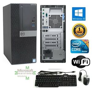 Dell 7040 PC Tower Intel i7 6700 3.40g 16GB  NEW 500GB SSD Win 10 Bluetooth/Wifi