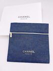 New ListingCHANEL Beauty VIP Gift New Makeup Bag Flat Pouch Cosmetic Case Blue Glitter