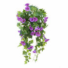Artificial Hanging Basket Fake Silk Morning Glory Flower Vine Home Wedding Decor