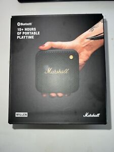 Marshall Willen Bluetooth Portable Speaker -Black & Brass+15 hrs Battery---