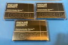 3-Maxell C30 Professional Communicator Series Blank Cassette Tapes.  NEW SEALED