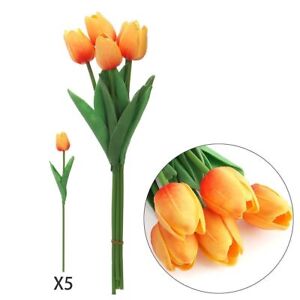 5 10 25Pcs Real Touch Artificial Tulips Bridal Home Wedding Party Festival Decor
