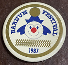 Barnum Festival 1987 Pin Clown Face Button Vintage