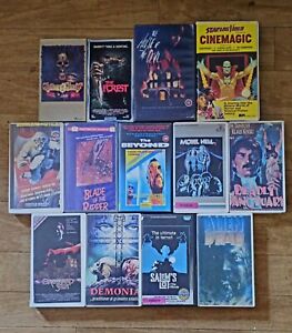 VHS Horror lot RARE The Beyond - Motel Hell - House Of The Devil - Shriek Of The