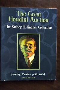 Auction Catalog 2004 The Great Houdini Auction The Sidney H. Radner Collection