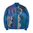 Pelle Pelle Picasso Plush Men Blue & Multi Color Genuine Cowhide Leather Jacket