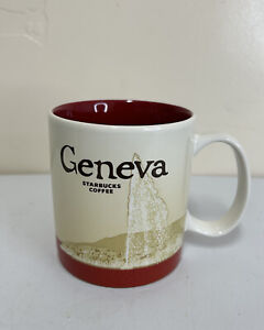 Starbucks Geneva Switzerland Global Icon City Collector Series Coffee Mug 16 Oz