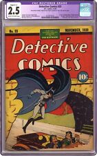 Detective Comics #33 CGC 2.5 RESTORED 1939 4378815016 Origin of Batman