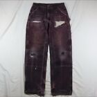 Vintage Thrashed Faded Distressed Carhartt Double Knee Pants Size 33x34