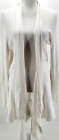 Dana Buchman Womens Sweater XL White Cardigan Open Front Long Sleeve Ribbed