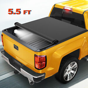 5.5FT Tonneau Cover Roll Up For 2009-2023 Ford F-150 F150 Short Truck Bed + Lamp (For: Ford F-150)