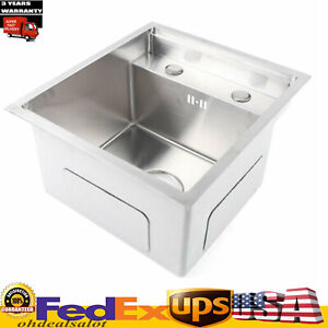 Hidden Kitchen Sink Single Bowl Small Size Sink Stainless Steel Faucet Square