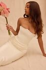 HOUSE OF CB 'Persephone' Ivory Strapless Corset Dress M PLUS CUP  10 / 12   1829