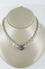 Tiffany & Co. Oval Return to Tiffany Necklace Sterling Silver 15.5