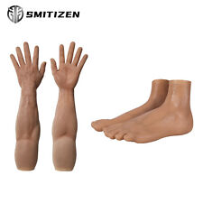Smitizen Realistic Silicone Fake Men Muscle Hand Gloves Cosplay Muscular Arms