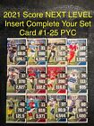 2021 SCORE FOOTBALL NEXT LEVEL INSERT CARD YOU PICK #1-25 COMPLETE YOUR SET PYC