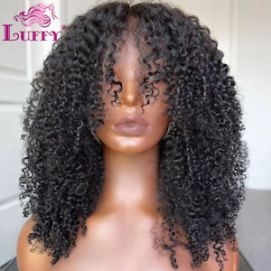 Full Lace Wig Kinky Curly Human Hair Fake Scalp 13*6 Lace Front Wigs For Women