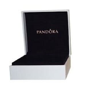 Pandora Original Gift Box White Outside Black Interior 9cm X 9cm X 4cm
