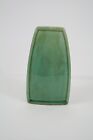Vintage Green Glossy Triangular Vase Art Pottery Unsigned, 6