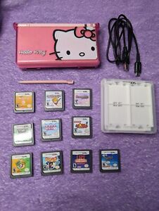 Nintendo DS Pink Hello Kitty Games Charger Case Lot Pink