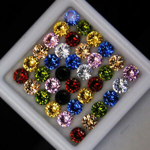 14 Pcs Natural Sapphire Mix Color Lot Round Cut CERTIFIED Loose Gemstone.